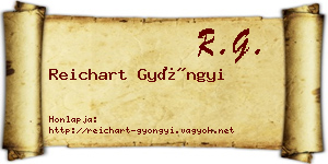 Reichart Gyöngyi névjegykártya